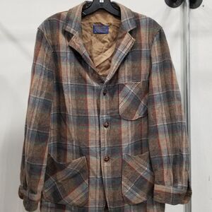 Vintage PENDLETON Plaid Wool Blazer Jacket / Shirt Jacket – Size M
